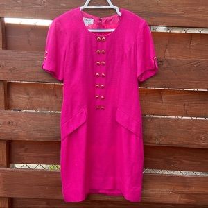 Vintage hot pink business-lady dress!